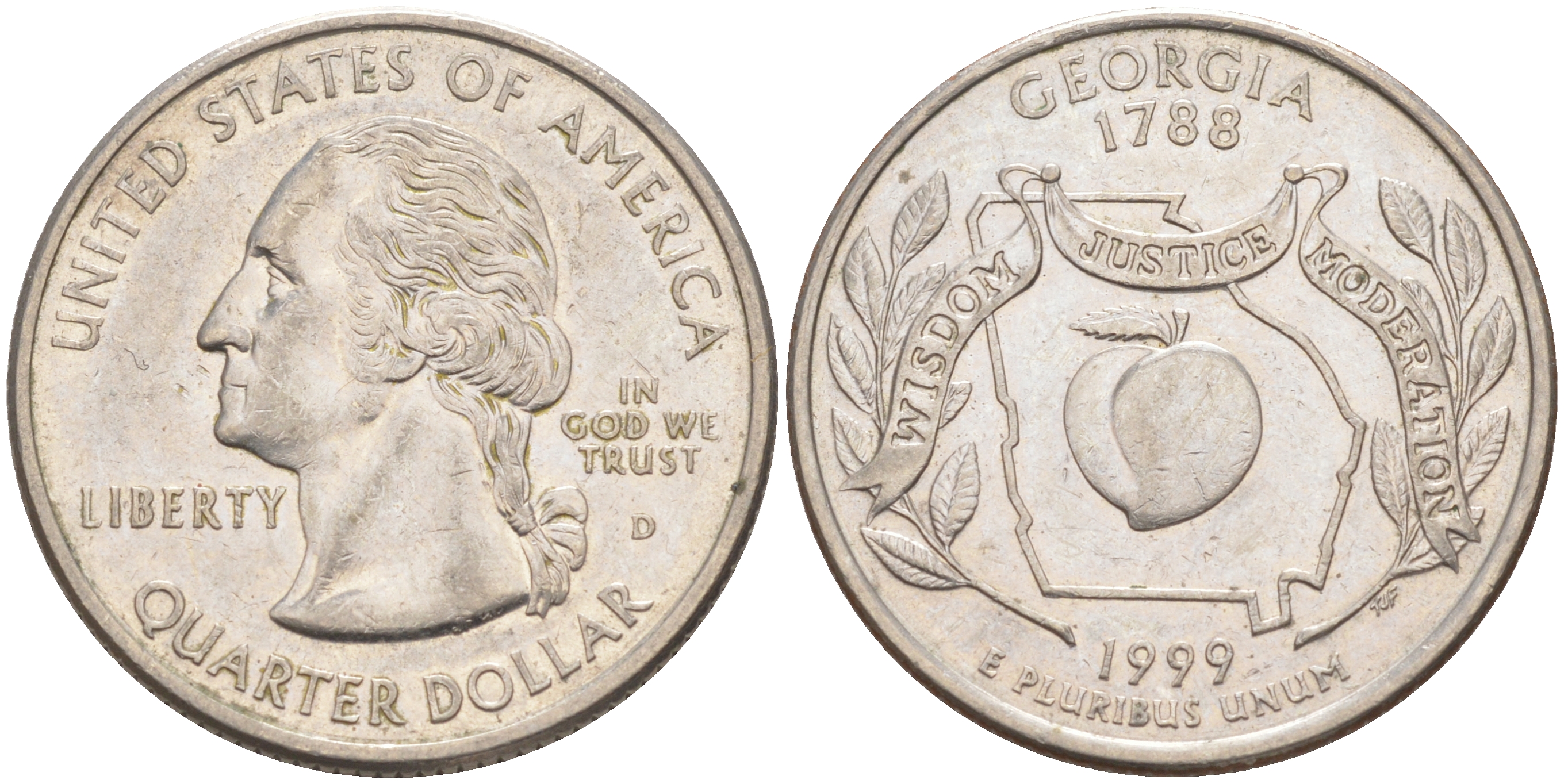 25 Центов 1999 США, Джорджия
