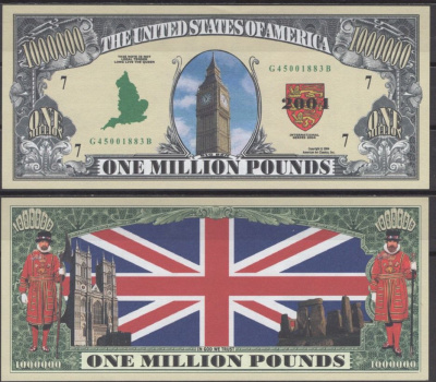 США 1000000 фунтов 2004 Великобритания бумага UNC (пресс) 7197-24-3