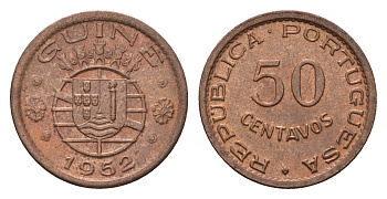 Гвинея-Бисау 50 сентаво 1952 год-тип KM 8 бронза UNC 4623-1155