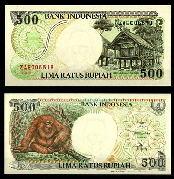 Индонезия 500 рупий 1992 Pick 128 a бумага UNC (пресс) 8603-59-1-1