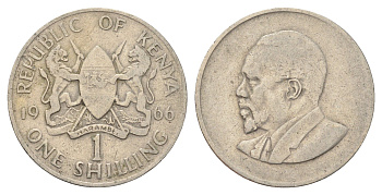 Кения 1 шиллинг 1966 Джомо Кениата KM 5 медно-никель 4704-115