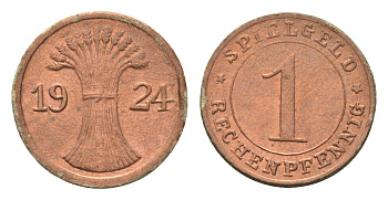 Германия игровой жетон в 1 рентенпфенниг 1924 диаметр 17 мм картон 4702-928