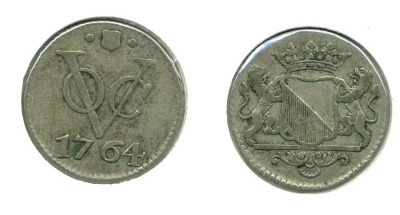 Нидерландская Восточная Индия 1 дуит 1764 Утрехт KM 111.1 a серебро 503-821