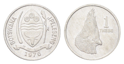 Ботсвана 1 тхебе 1976 KM 3 алюминий UNC 4702-766