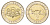 Латвия 2 лата 1999 корова KM 38 биметалл UNC 4650-241