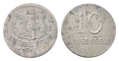 Кайзерслаутерн 10 пфеннигов 1918 Funck 231.7, Men05 12581.13, Men18 15785.13 железо 4708-919