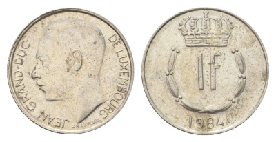 Бельгия 1 франк 1984 Герцог Жан (1964-1999) KM 55 медно-никель 4705-216