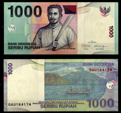 Индонезия 1000 рупий 2011 Pick 141 k бумага UNC (пресс) 7486-46-1-2