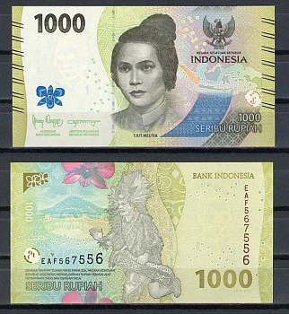 Индонезия 1000 рупий 2022 Pick W162 бумага UNC (пресс) 7116-41-2-2