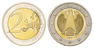 Германия 2 евро 2016 A KM 258 биметалл UNC 4693-215