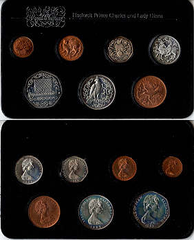 Остров Мэн набор из 7 монет (1/2, 1, 2, 5, 10, 20 и 50 пенсов) 1982 в оригинальной банковской упаковке 58, 59, 60, 61, 62, 70.2 и 90 UNC 1-6-2-51