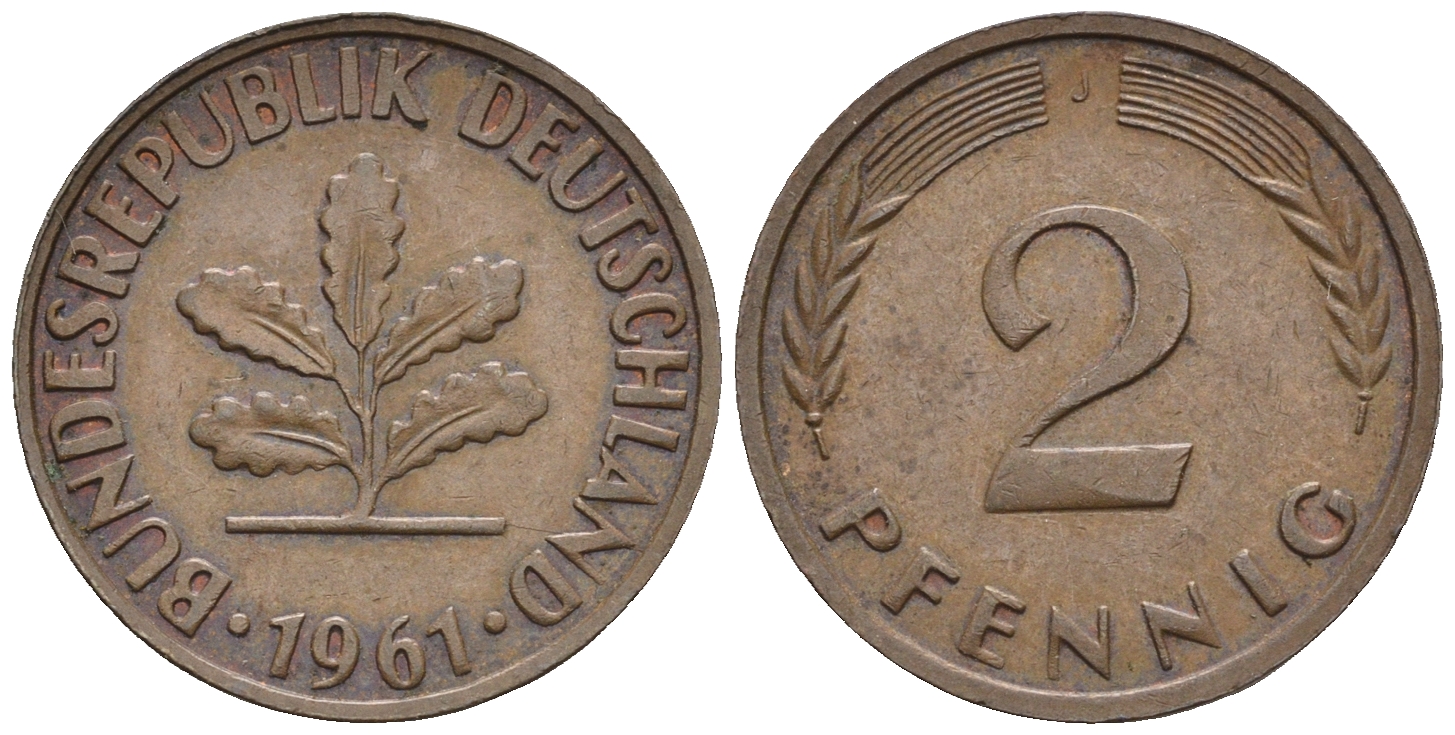 Пфеннига фрг. Thaler 1871. 1 Пфенниг 1950 Германия "а".