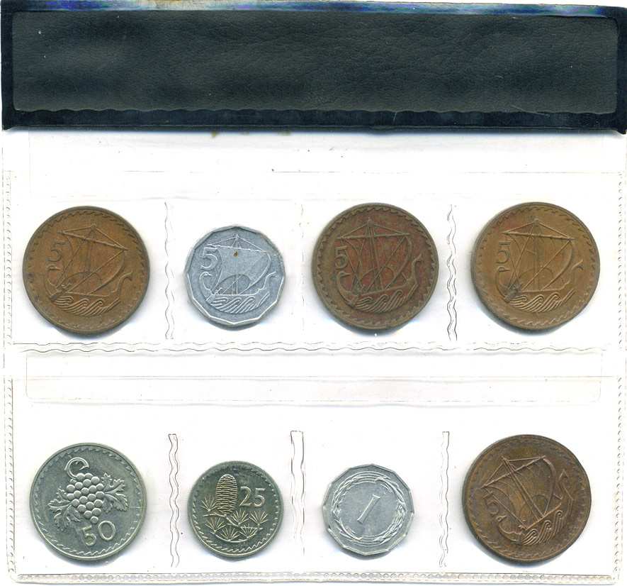 Всего восемь монет по 5. Монете с арабскими 5 1974 1977. Монеты Европы. 5 Милей 1963 Кипр. Монета Гералд р Форт 1974 1977.