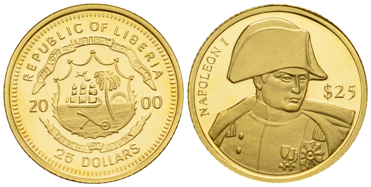 25 Долларов Либерия. Бруней, 25 долларов, 1992. 20 Марок Германия золото пруф.