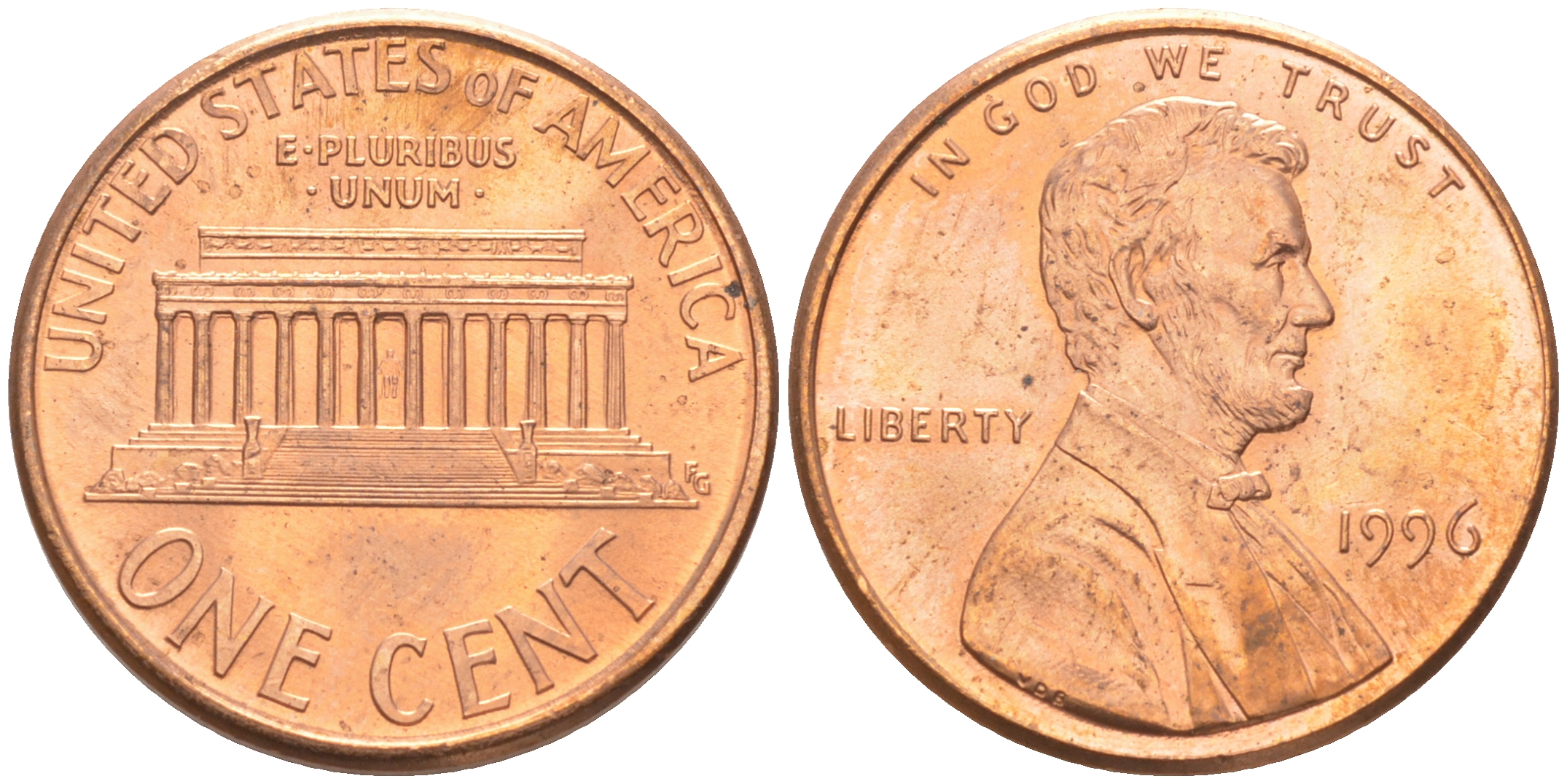 1 cent. США: f309 1896 США 1 цент.