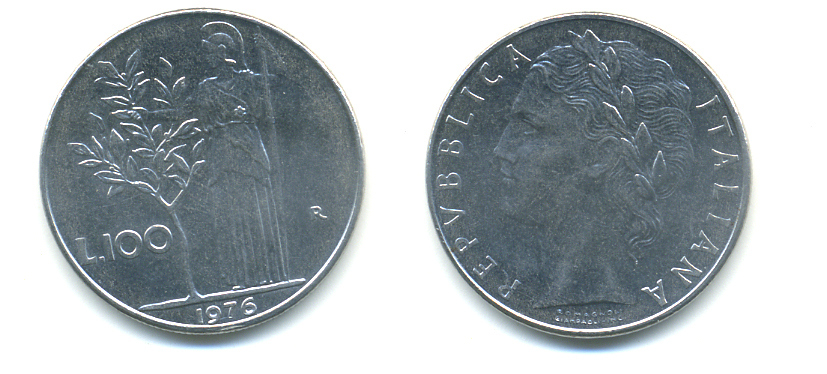 280 лир. Италия 100 лир 1976. 1 / 100 Лиры. 1 Лир монета 100. 100 Лир Старая монета.
