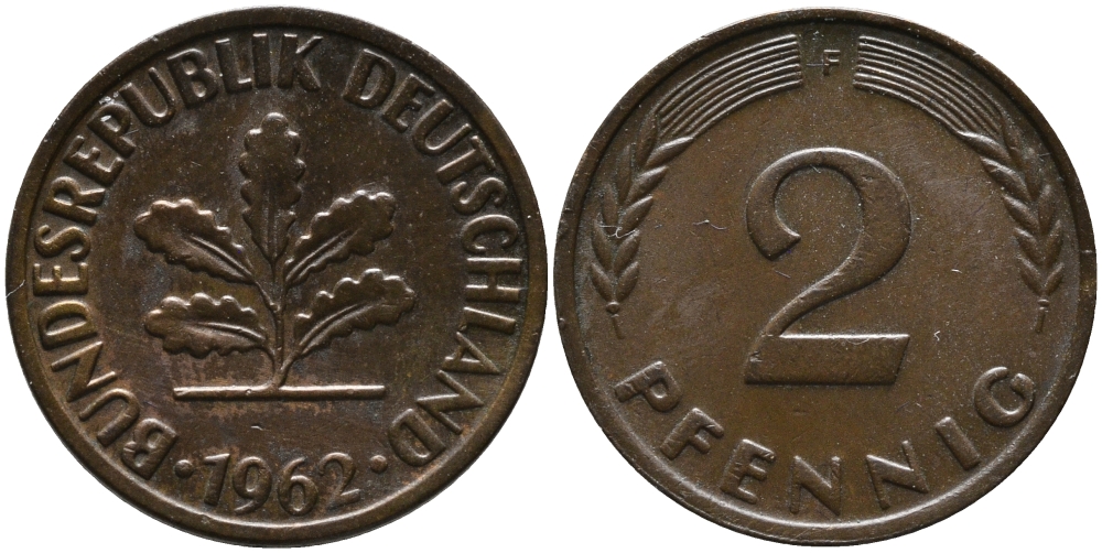 Пфеннига фрг. Thaler 1871. 1 Пфенниг 1950 Германия "а".