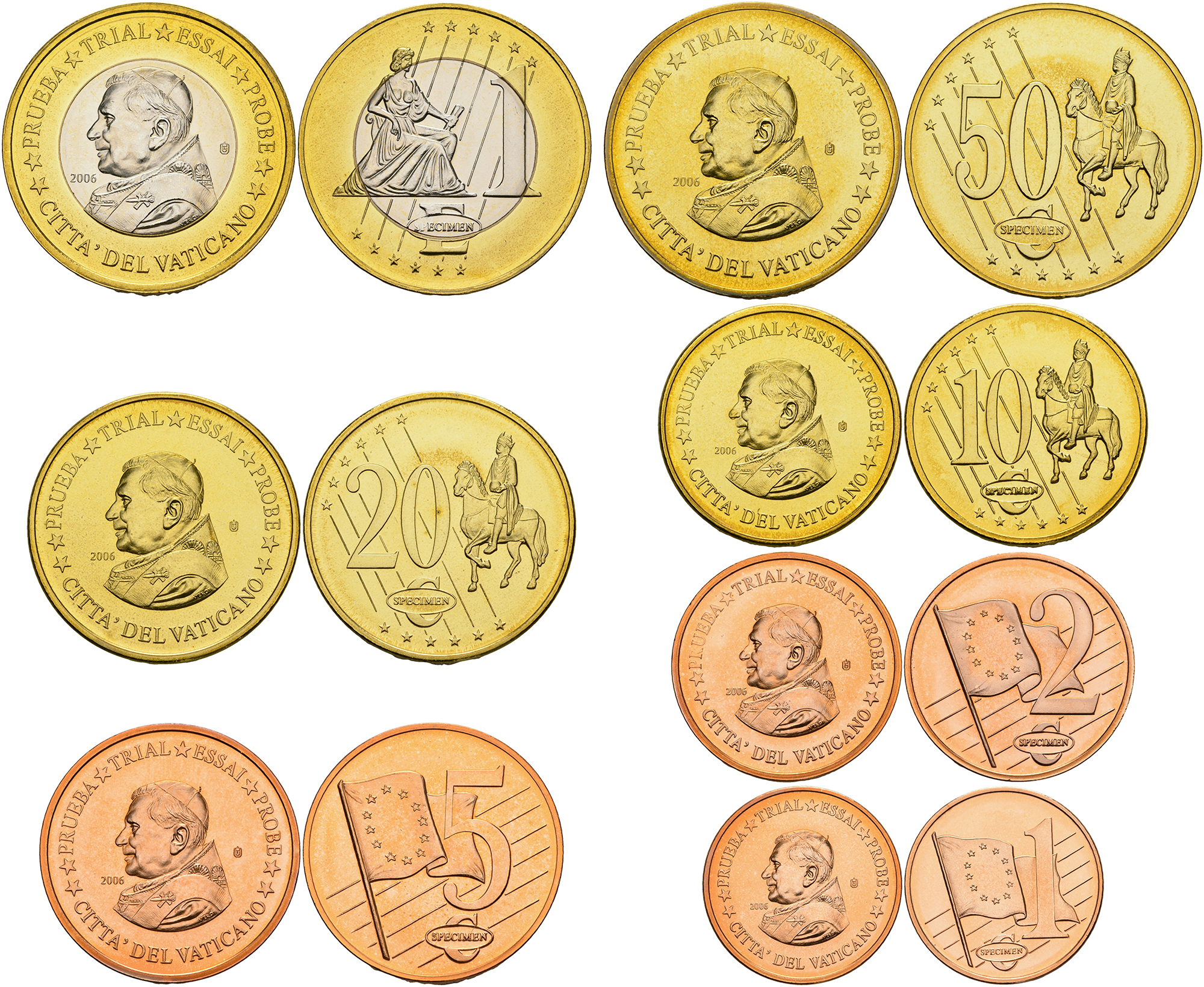 Монеты 2006 года цена. Семь монет. Ватикан набор 9 монет. Семерка монет. Юбилейные монеты 2006.