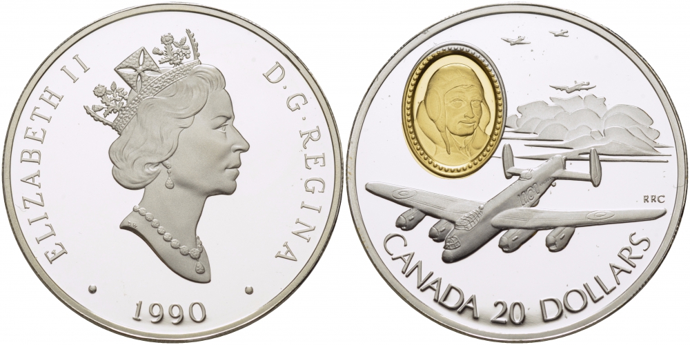 Королевская 1990. Royal Canadian Mint. 3d model Coin Elizabeth II.