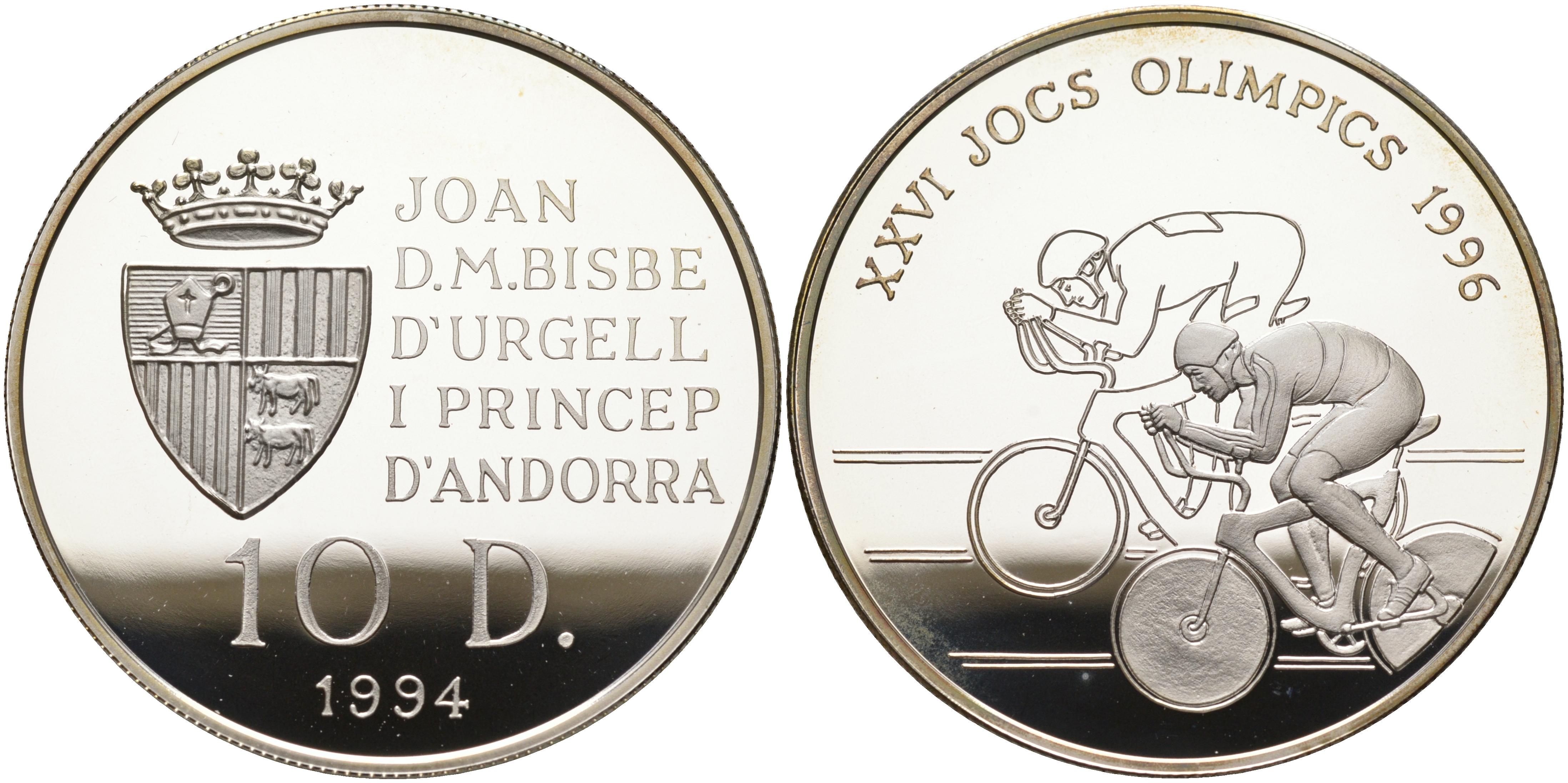 Столица олимпиады 1996 года. Андорра 1 Динер 2006. Столица олимпиады 1996. Монета 10 динеров Андорра 1993 футбол ЧМ 1994 года.