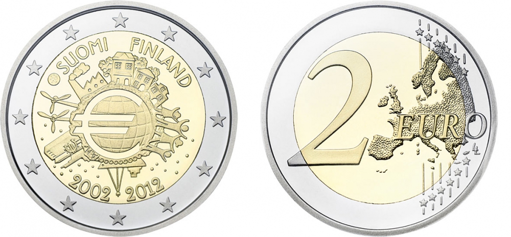 Euro 1 euro 2 euro 3. 2 Евро Биметалл. 2 Euro 1999 год Финляндия. 2 Евро 2012. Finland 2021 Suomi 2 Euro.