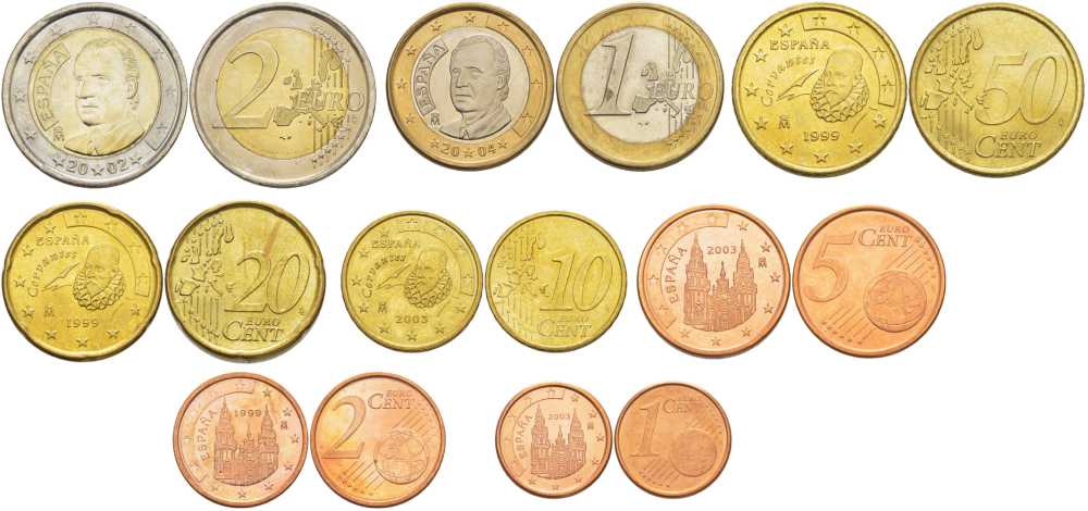 Всего восемь монет по 5. 5 Евроцентов Испания 2004. Испания 1 евроцент 1999. Евроценты Испании 1 евро. Испания 1 евроцент 2004.