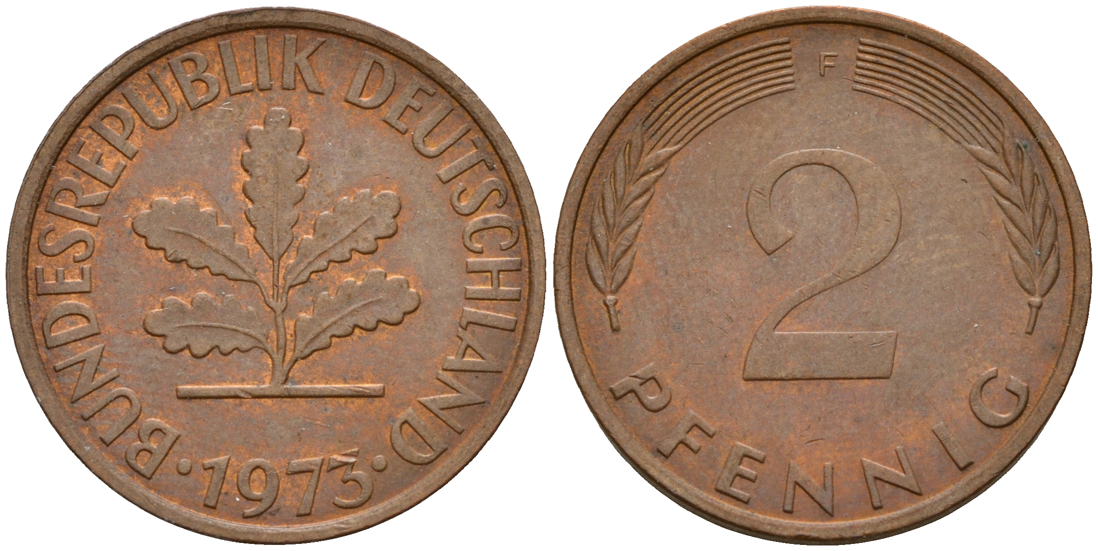 Пфеннига фрг. Thaler 1871. 1 Пфенниг 1950 Германия "а".