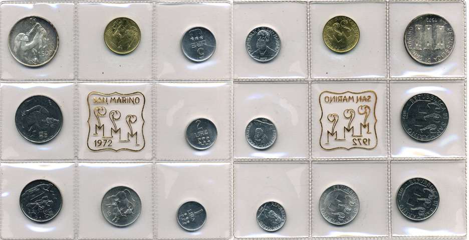 Всего восемь монет по 5. Набор монет Сан-Марино 1992г. Набор монет Сан Марино 1985 года. Альбом для монет Республики Сан-Марино 1972-2001. Магазин нумизматики в Ялте.