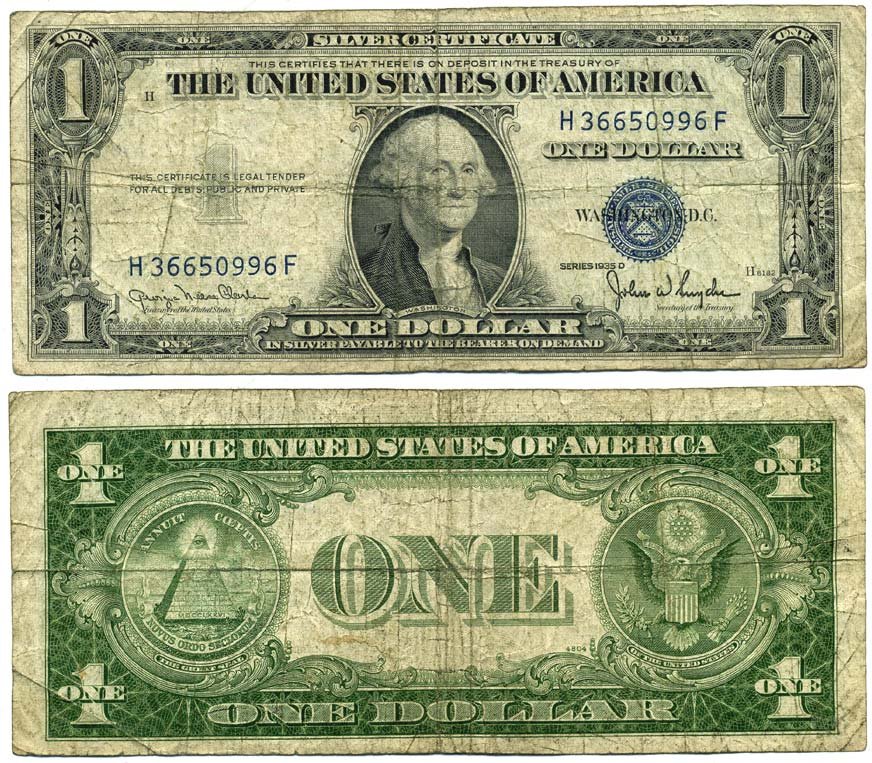 Бумажный доллар цена