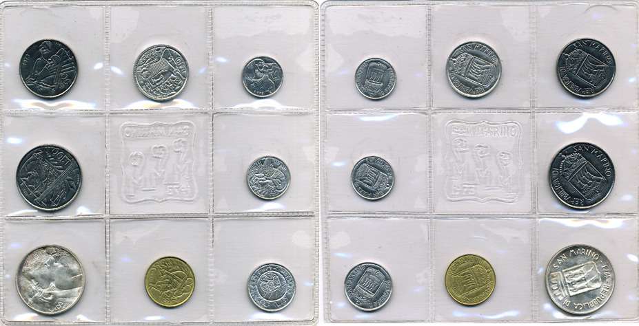 Всего восемь монет по 5. Годовой набор монет Сан Марино 1973. Сан-Марино набор монет 1999. Абхазия набор 8 монет 2013. Годовые набор монет Сан Марино 1979.