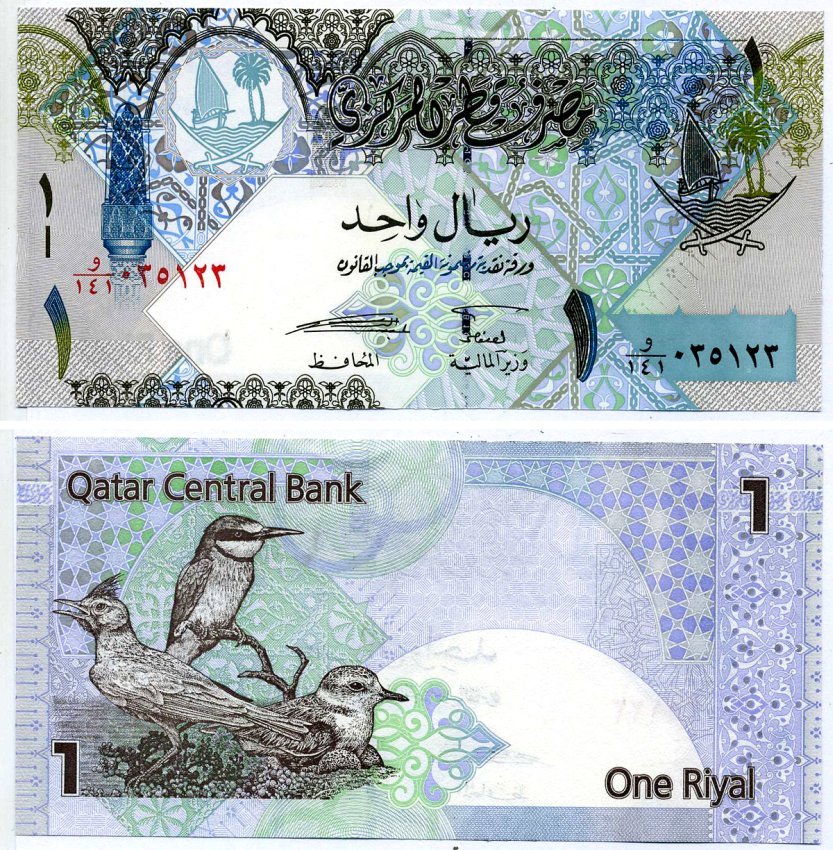 Катарский риал банкноты. Банкнота 1 риал Катар. Банкнота Катар 1 Реал 2021. 20 Риалов Катар.