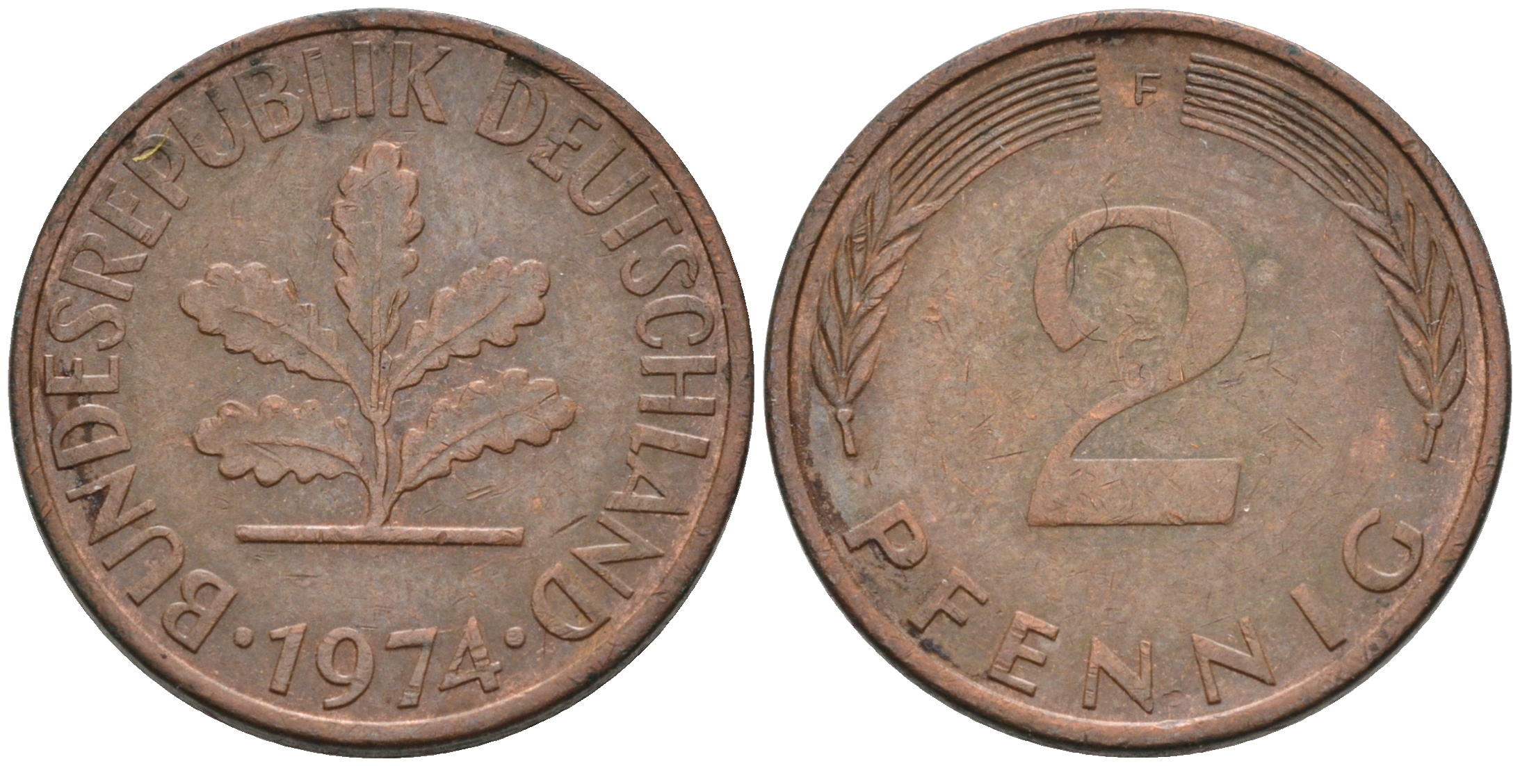 Пфеннига фрг. Thaler 1871. 1 Пфенниг 1950 Германия "а".