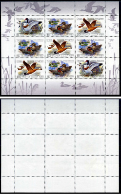 СССР блок, 9 марок с номиналом 5, 15 и 20 копеек 1989 Михель 5965-5967KB 8705-53-1-1