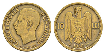 Румыния 10 леев 1930 KM 49 никель латунь 4635-216