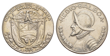 Панама 1/2 бальбоа (50 сентесимо) 1975 KM 12b медь плакированная медно-никелем 4634-1112