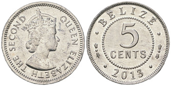 Белиз 5 центов 2013 KM 34a алюминий 4618-713