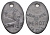 Румыния религиозный медальон размер 33x23 мм, вес 13,7 гр олово 210-224
