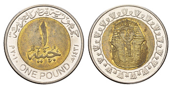 Египет 1 фунт 2010 сфинкс KM 940a биметалл 4673-845