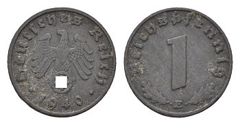 Германия 1 рейхспфенниг 1940 E KM 97, J. 369 цинк 4684-225