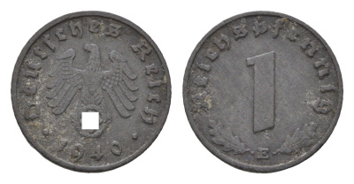 Германия 1 рейхспфенниг 1940 E KM 97, J. 369 цинк 4684-225