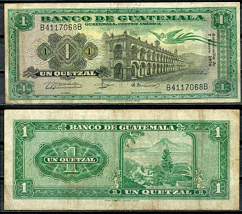 Гватемала 1 кетсаль 1970 Наследие Серро-дель-Кармен, Озеро Атитлан Pick 52 g (1)  бумага 7217-61-3-2