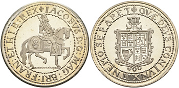 Великобритания медаль ND Яков I (1603—1625) в пластиковой коробке медно-никель UNC 11-060-12