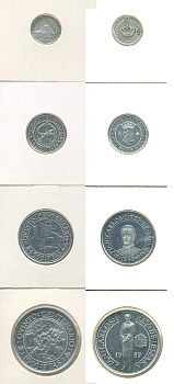 ИСПАНИЯ 100, 200, 500 И 1000 ПЕСЕТ 1989 ОТКРЫТИЕ АМЕРИКИ KM 834, 835, 836, 837 серебро PROOF 00-00