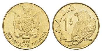 Намибия 1 доллар 1998 KM 4 латунь UNC 4544-651