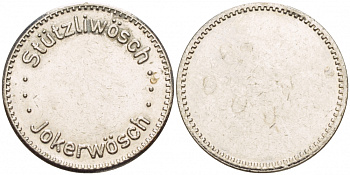 ГЕРМАНИЯ ЖЕТОН НА МОЙКУ АВТОМОБИЛЯ ND STUTZLIWOSCH, JOKERWOSCH белый металл 4528-765