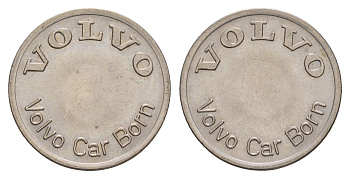 Нидерланды жетон "Volvo Car Born" диаметр 22,5 мм, вес 4,7 гр медно-никель aUNC 4656-414