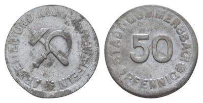 Гуммерсбах 50 пфеннигов ND (1920) Funck 180.4, Men18 12471.4 цинк 5010-711
