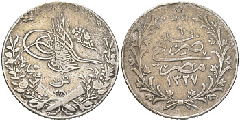 Египет 10 киршей 1913 АН 1327 KM 309 серебро 221-1036