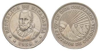 Никарагуа 50 сентаво 1956 KM 19.1 медно-никель 4641-325