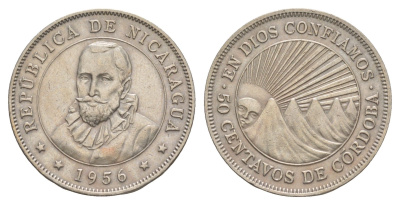 Никарагуа 50 сентаво 1956 KM 19.1 медно-никель 4641-325